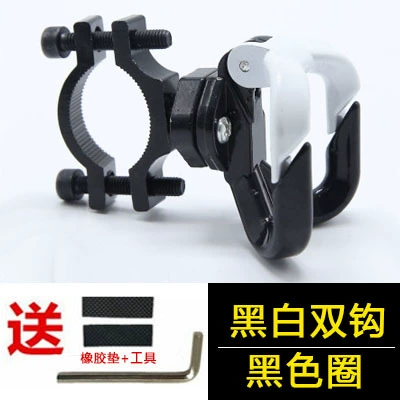 Other Electric Vehicle Accessories | Multi-Functional Aluminum Alloy Hanging - black-and-white-o-type-double-hook-anti-theft-ring-is-not-easy-to-slip