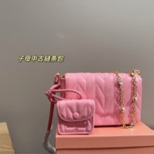25新款褶皱小方包单肩包手提斜挎包水钻链条腋下包大容量斜挎包女