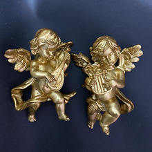 欧式树脂天使挂墙壁饰石膏雕像北欧ins拍照道具树脂石膏小雕像