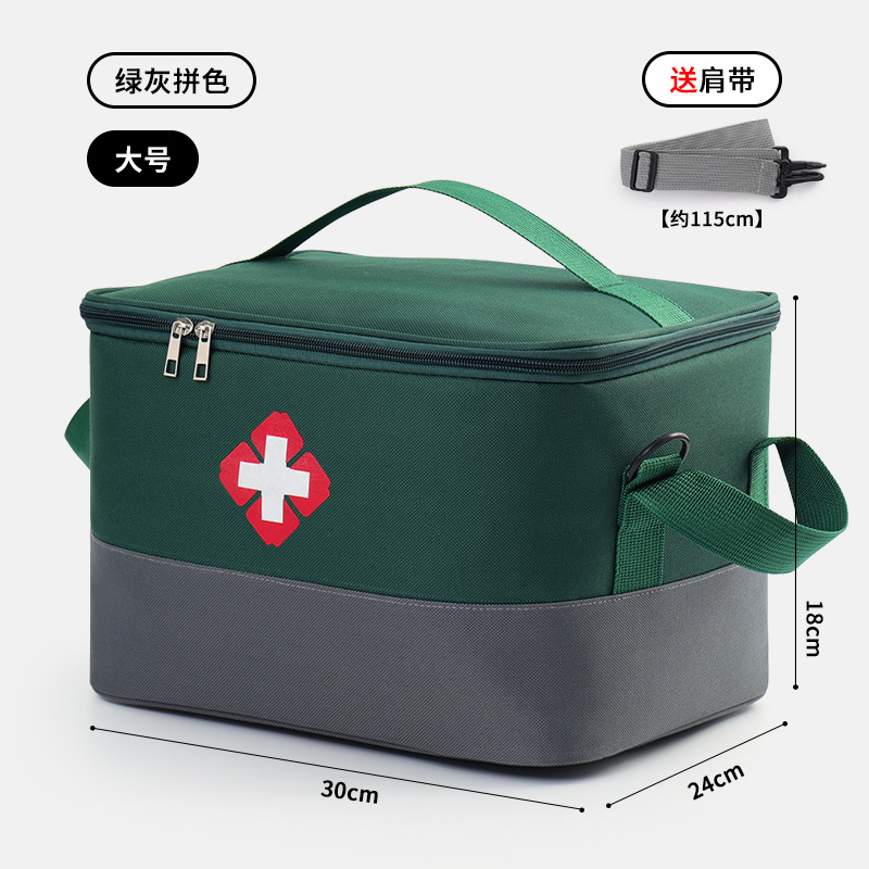 Hogar de gran capacidad bolsa de primeros auxilios portátil medicina portátil organización bolsa de almacenamiento grande impermeable bolsa de viaje de emergencia
