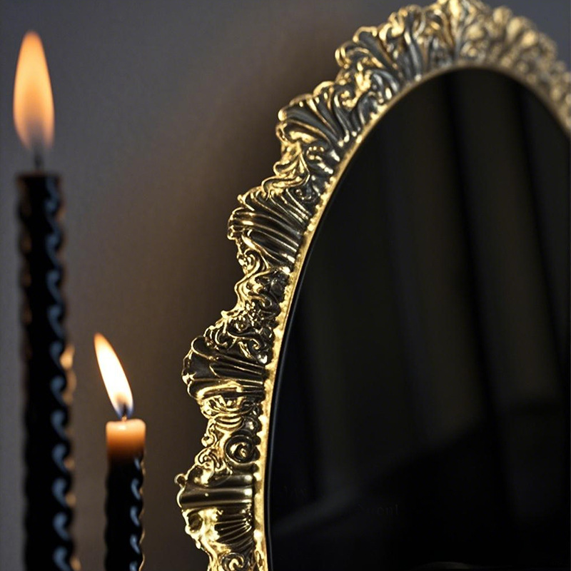 Espejo de maquillaje Espejo de tocador de escritorio 2025 nuevo espejo de tocador con luz Espejo de belleza Espejo redondo Espejo de tocador