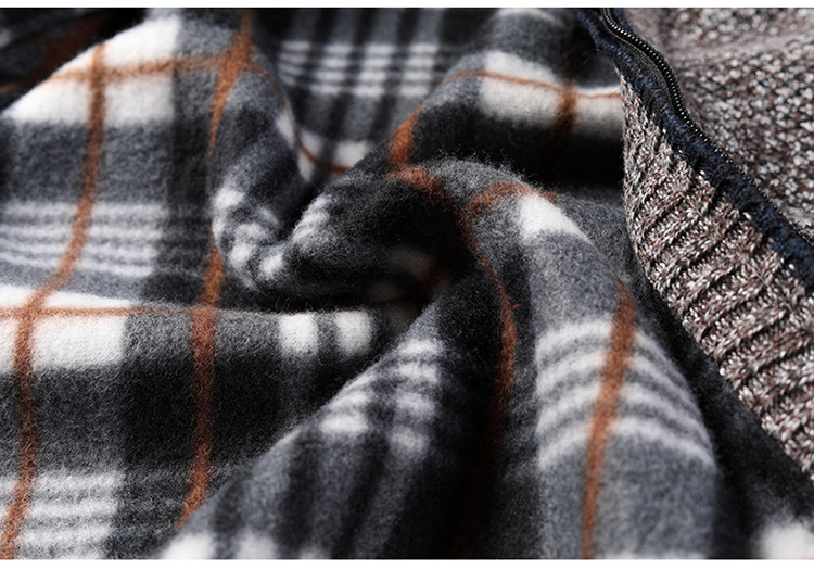 Herren Strickjacke Für Herbst Winter Gefüttert Mit Stehkragen_voghion.com