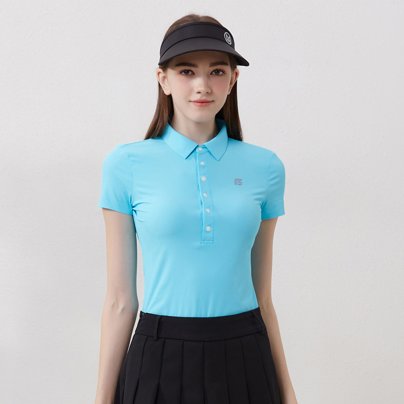 Golf summer women's short-sleeved polo shirt New elastic breathable quick-drying sports casual T-shirt Golf women's clothing