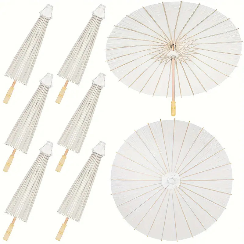 Wedding Parasol European and American Wedding Paper Umbrella Lawn Outdoor White Parasol Wedding Party Photography Decoration Wedding Parasol European and American Wedding Paper Umbrella Lawn Outdoor White Parasol Wedding Party Photography Decoration
