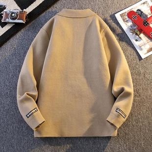 Tang Shi Group Spring and Autumn Cardigan Sweater Men's Retro Loose Casual Knitwear Men's Jacket