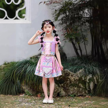 民族服装女童演出服儿童少数民族土家族壮族傣族舞蹈服套装送头饰