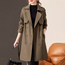 春季风衣外套女2025春秋新款爆款气质中长款大衣大码春装杭州意法
