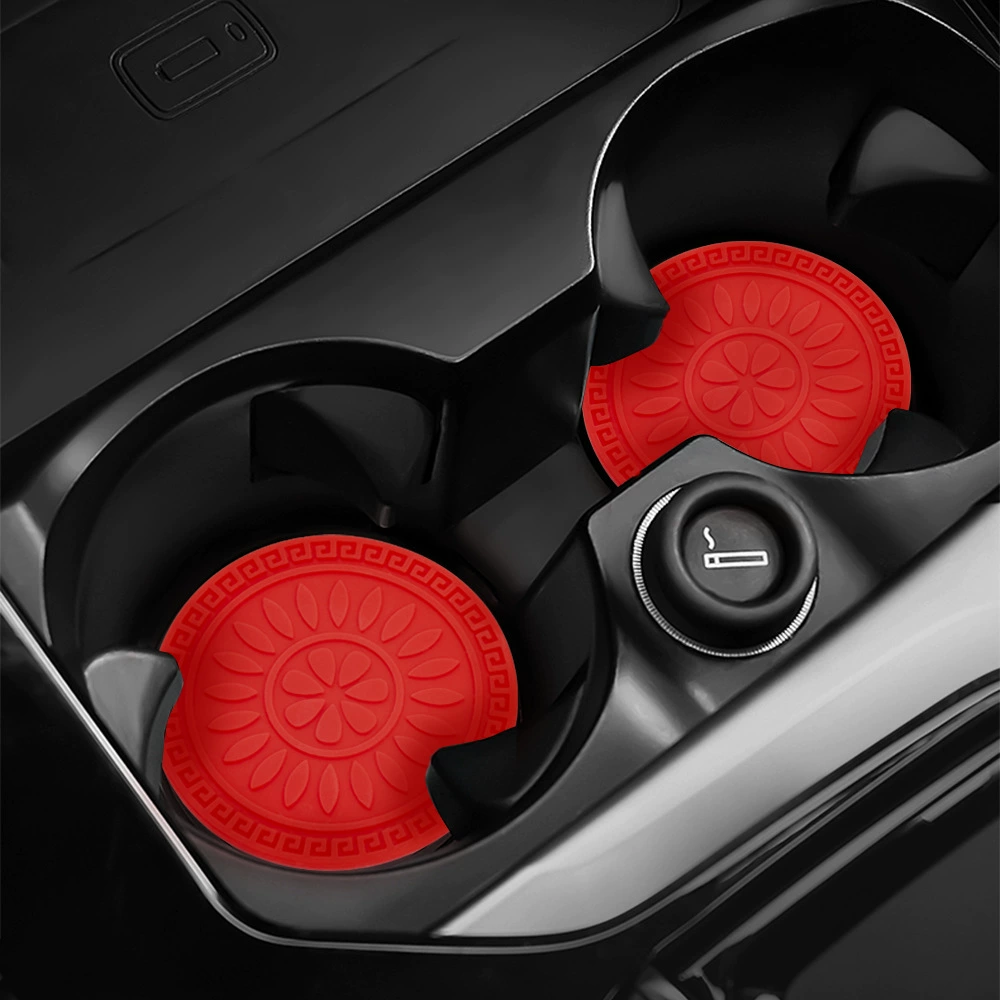 Новые креативные автомобильные аксессуары от производителя, трансграничный коврик, круглый силиконовый противоскользящий коврик, изоляционный коврик для чашки