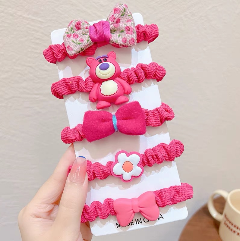 Otoño y invierno leche de café flor cabello anillo de cabello chica lindo tocado de cabello de niños cabello de alta elasticidad elástico cabello