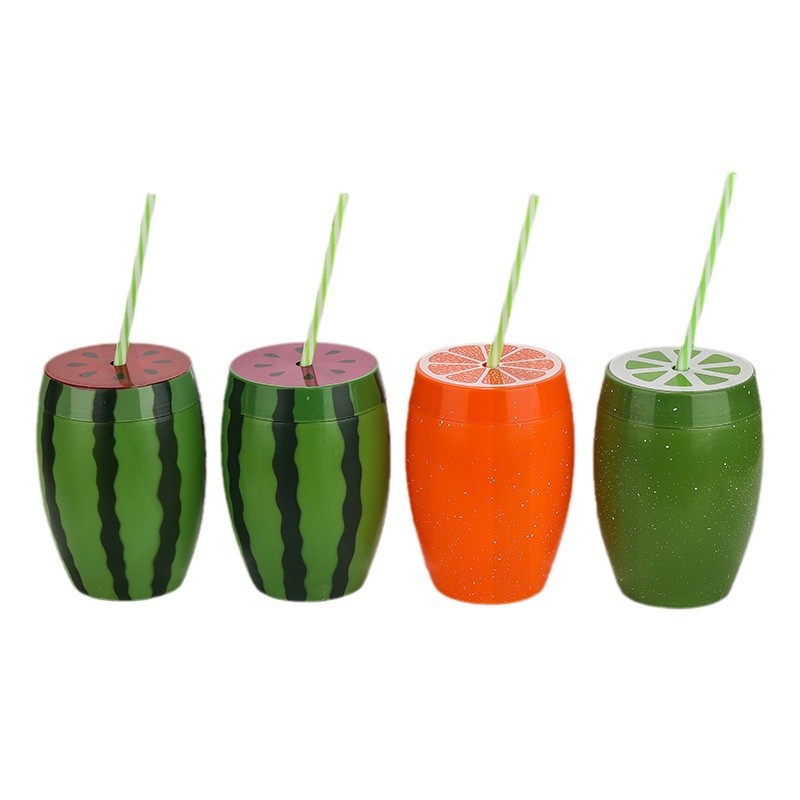 Creativo pp en stock naranja dulce / sandía / taza de limón taza de bebida de jugo de verano taza de fruta de gran capacidad taza de estilo de fruta