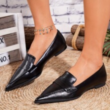 E 18368 Pointed Toe Loafer Shoes for Women ��ʽ��ͷ�ָ�Ь