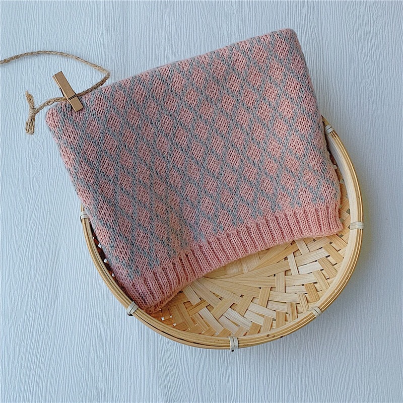 다이아몬드 스카프 핑크