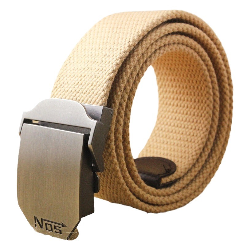 Cinturón de lona hebilla automática de los hombres overoles de ocio al aire libre pantalones tejidos cinturón de juventud cinturón de lona fabricante lote