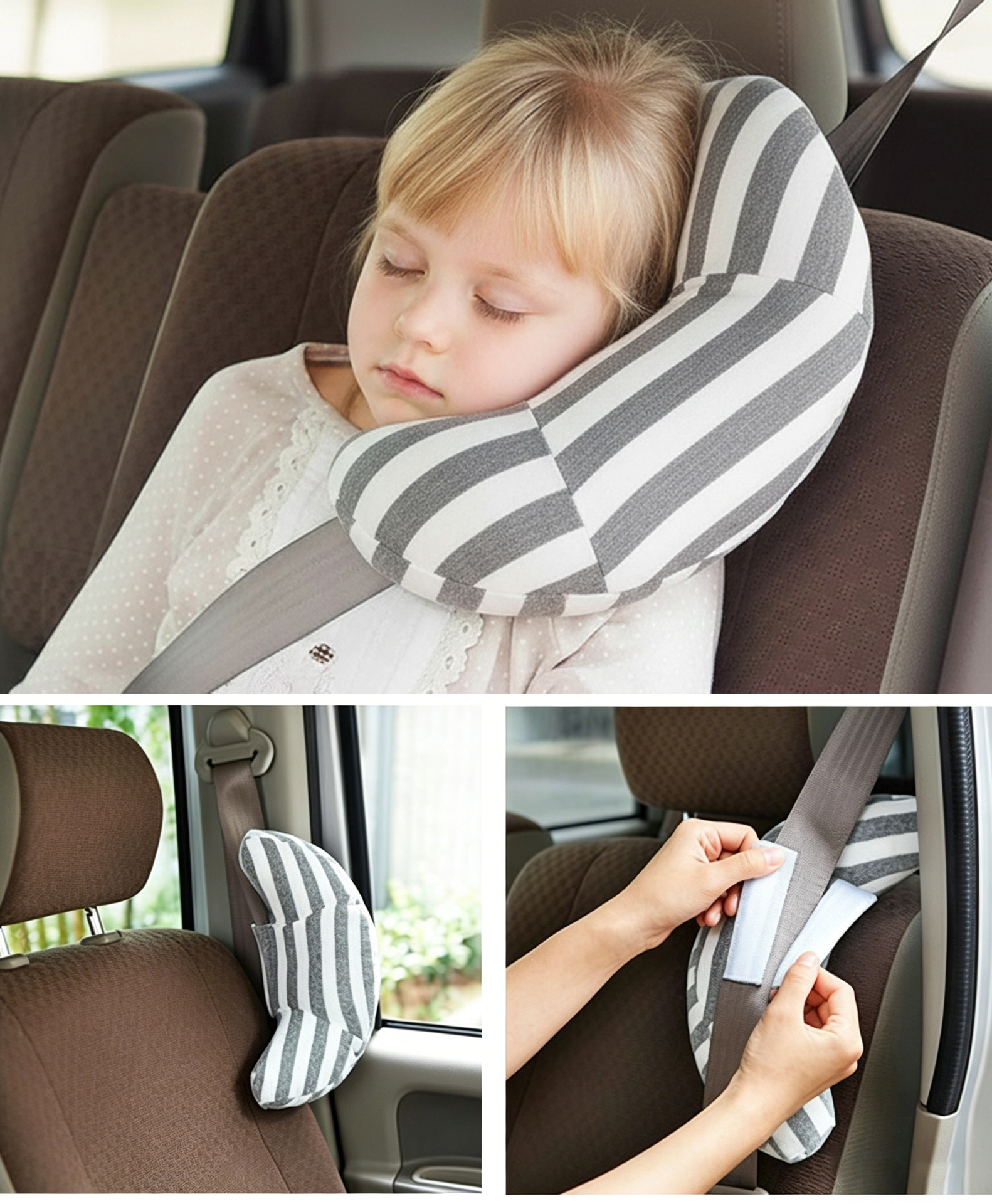 New foreign trade car headrest shoulder pad, neck pillow, children's neck headrest, seatbelt cushion, car interior accessories
