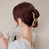 Metal advanced elegant shark, hairgrip, crab pin, brand big hair accessory, high-quality style, South Korea