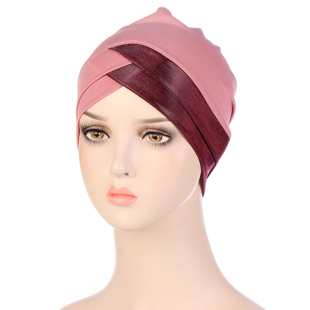 Color Block, Solid Color Pattern Women's Retro Color Block Solid Color Beanie Hat