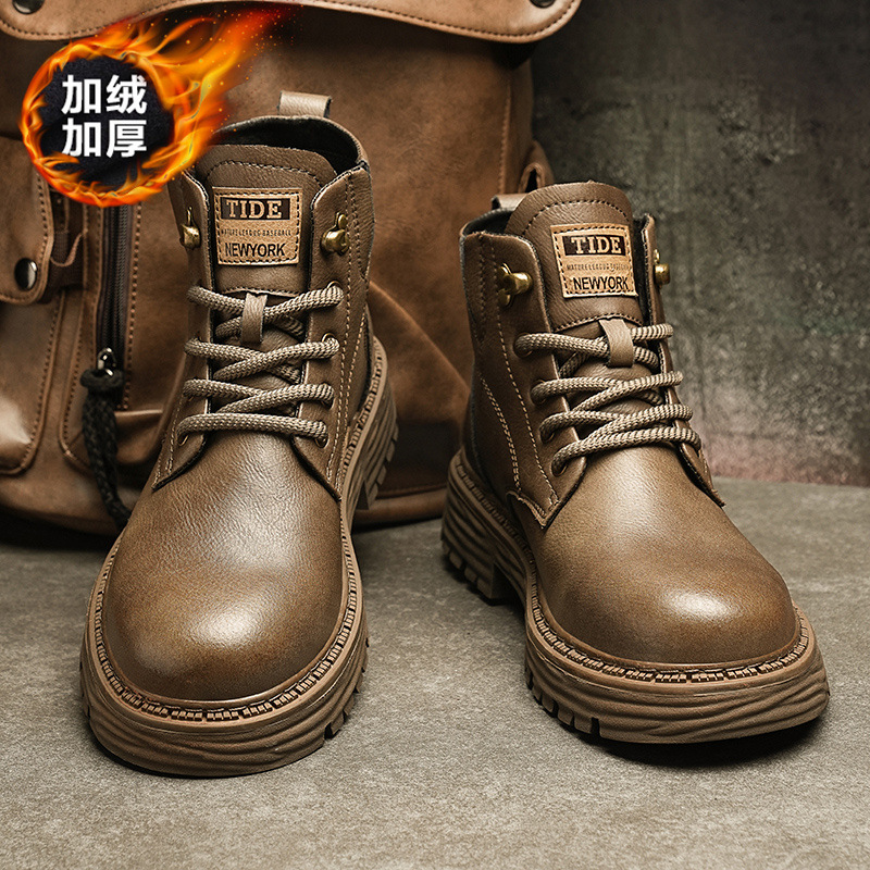 Martin boots para hombre 2025 nueva tendencia de otoño para hombre botas de herramientas de estilo británico de alta gama para hombre