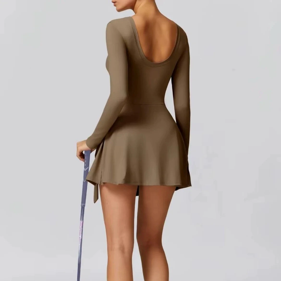 Sports quick dry tennis overall for leisure, yoga clothing for gym, protective underware, beautiful back, fitted