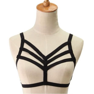 Black white red bra, elastic set, decorations, on elastic band