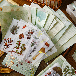 Cross-Border Sticker Material Paper Retractable Year Retro Handbook Material Base Paper Decorative Sticker Sulfuric Acid Paper Hot Stamping Paper