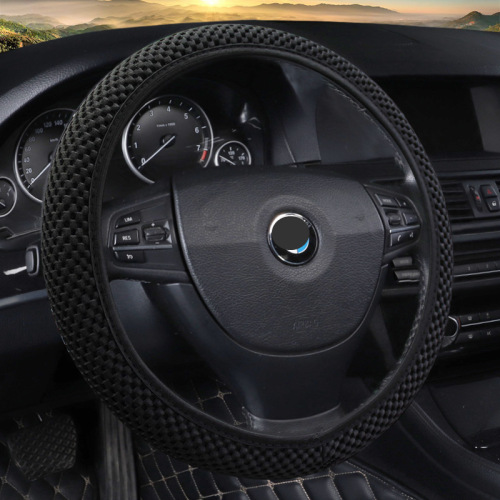 Cross-border massage coarse mesh car steering wheel cover new no inner circle tightening handle cover fashionable four seasons interior decoration supplies accessories