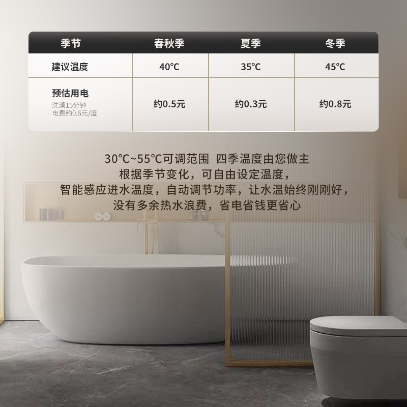 新飞即热式电热水器智能恒温热水器速热家用小型淋浴洗澡厨宝跨境|undefined