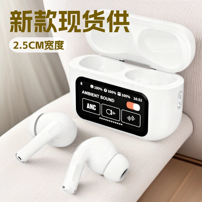 Cross-Border A9Pro High-Definition Screen Display Touch-Type Wireless Bluetooth Headset with Noise Reduction App Long-Lasting Factory Supply