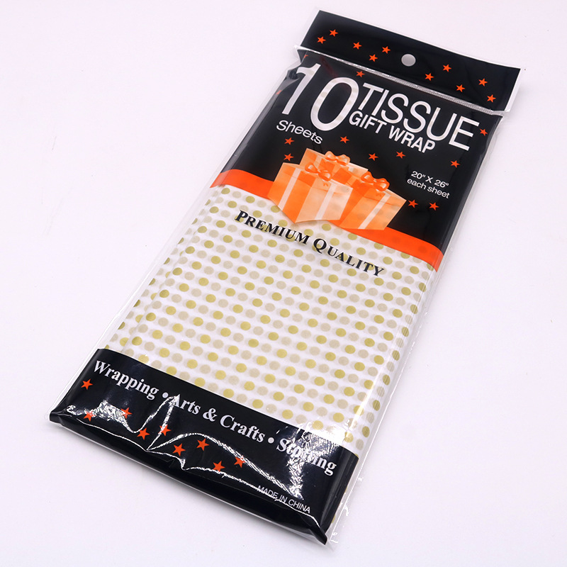 흰색 배경 골드 작은 폴카 dot-4mm