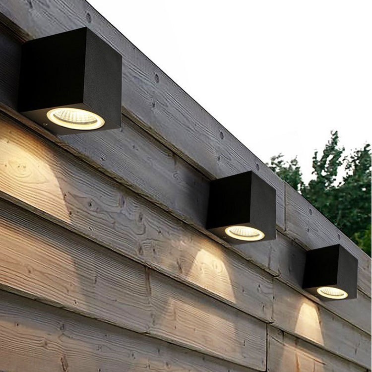 led al aire libre impermeable luz de pared superior e inferior escalera de pared cerrada pasillo balcón lámpara de pared de cabeza única lámpara de pared super brillante pasillo doméstico