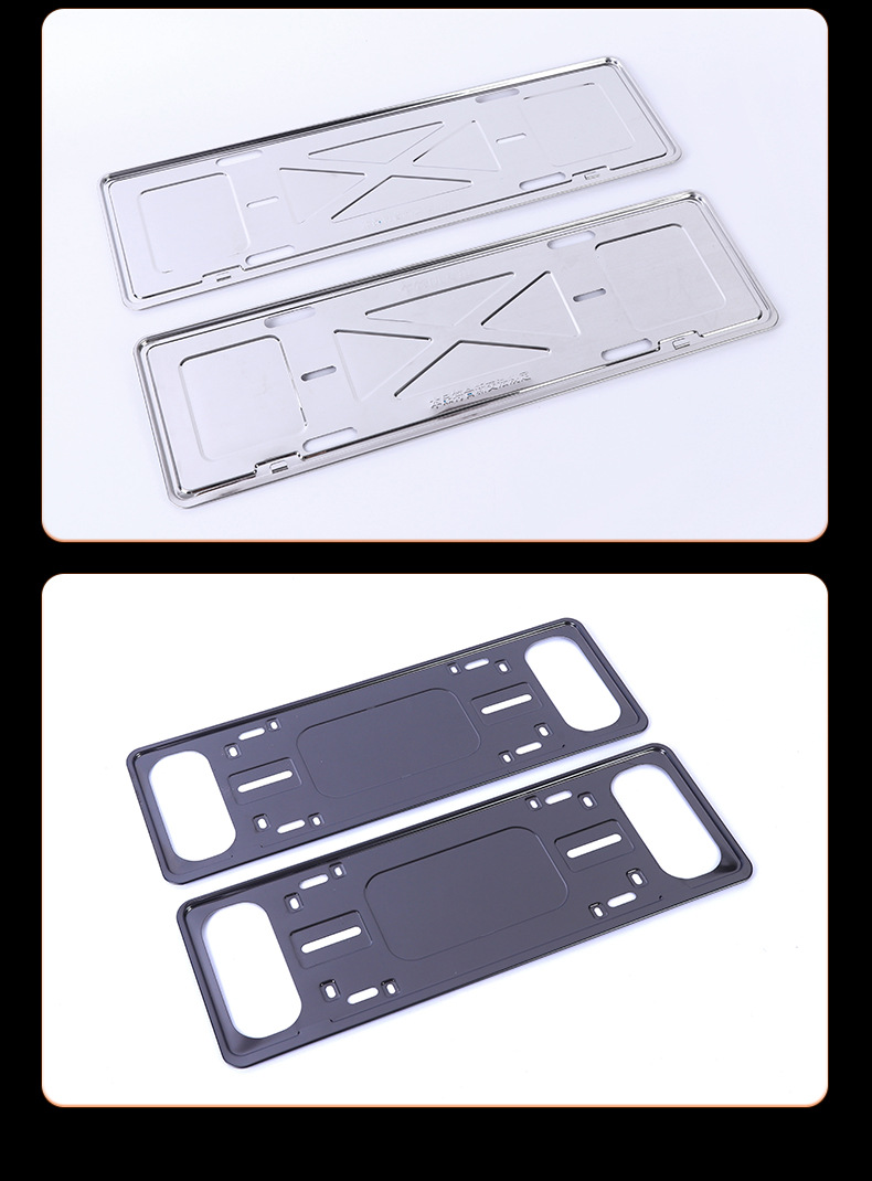 Car license plate frame, license plate holder, car stainless steel license plate tray, license plate frame bracket