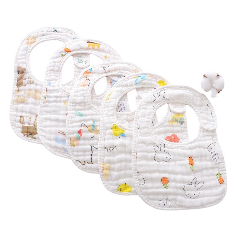 Производители оптовых детских полотенец для слона хлопчатобумажные марлевые нагрудники для предотвращения рвоты