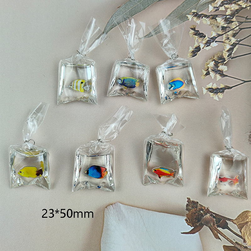 23*50mm Jewelry Making Size 10 PCS/Package 23*50mm Resin Fish Pendant