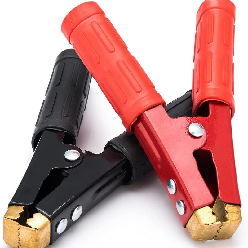 Pure copper heavy-duty 1000A car battery clamp, spray-painted, thickened red and black clamp, electrical connection clamp, alligator clamp Pure copper heavy-duty 1000A car battery clamp, spray-painted, thickened red and black clamp, electrical connection clamp, alligator clamp