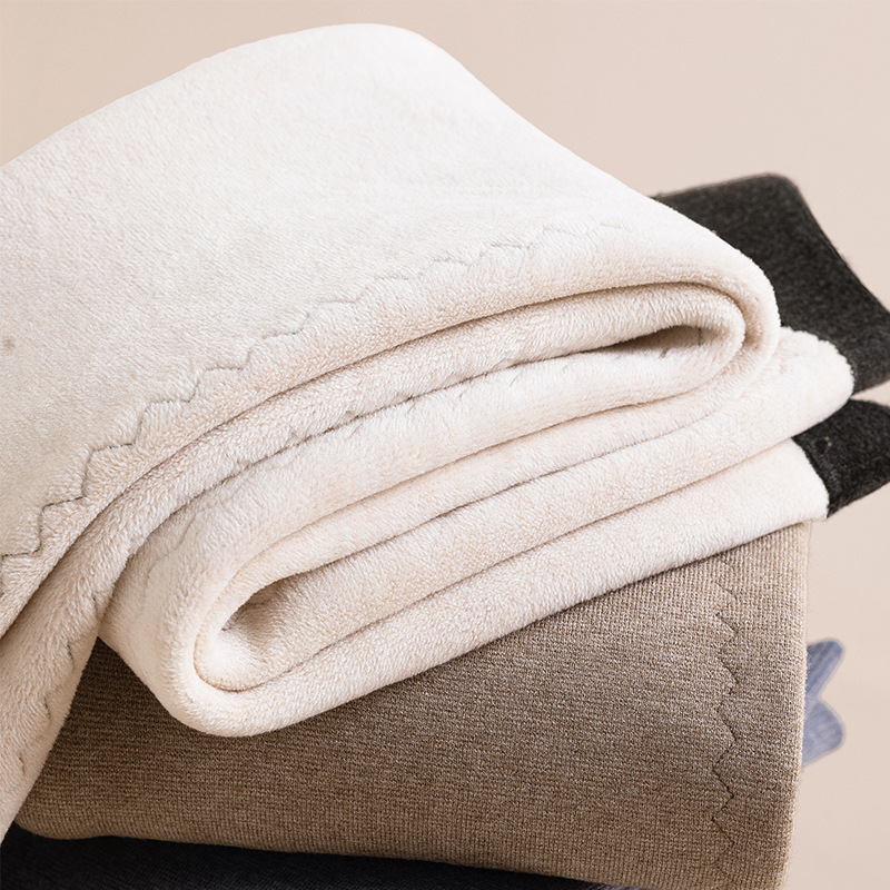 Quần len cashmere lót lông cừu dày ấm mùa đông Hengyuanxiang — màu xám của nam giới