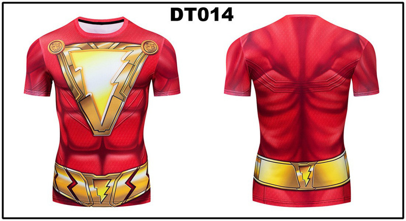 外国貿易アマゾン紳士服アベンジャーズ漫威DC同服運動フィットネス弾力服半袖tシャツ|undefined