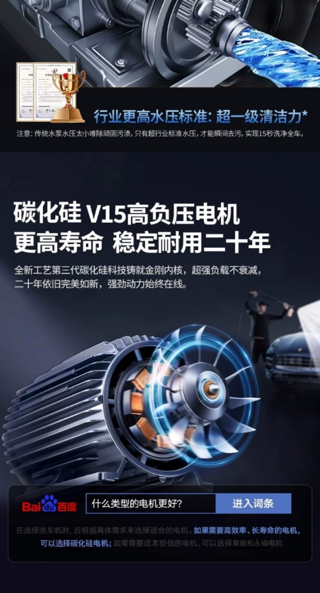 Wireless car washer high-pressure water gun, household cleaning tool, powerful booster, high-power rechargeable lithium battery, 2026 new model