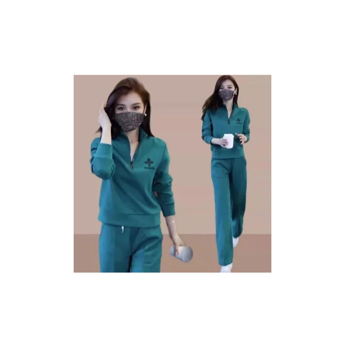 カジュアルスポーツウェアの女性2025春と秋の新型ファッションの大きいサイズはゆったりとしています。|undefined