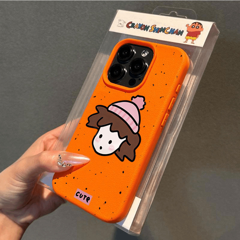 Q version of the United States Ya for Apple 16PROMAX mobile phone case iPhone15 litchi pattern 14 large hole 13 soft case 12 burst x