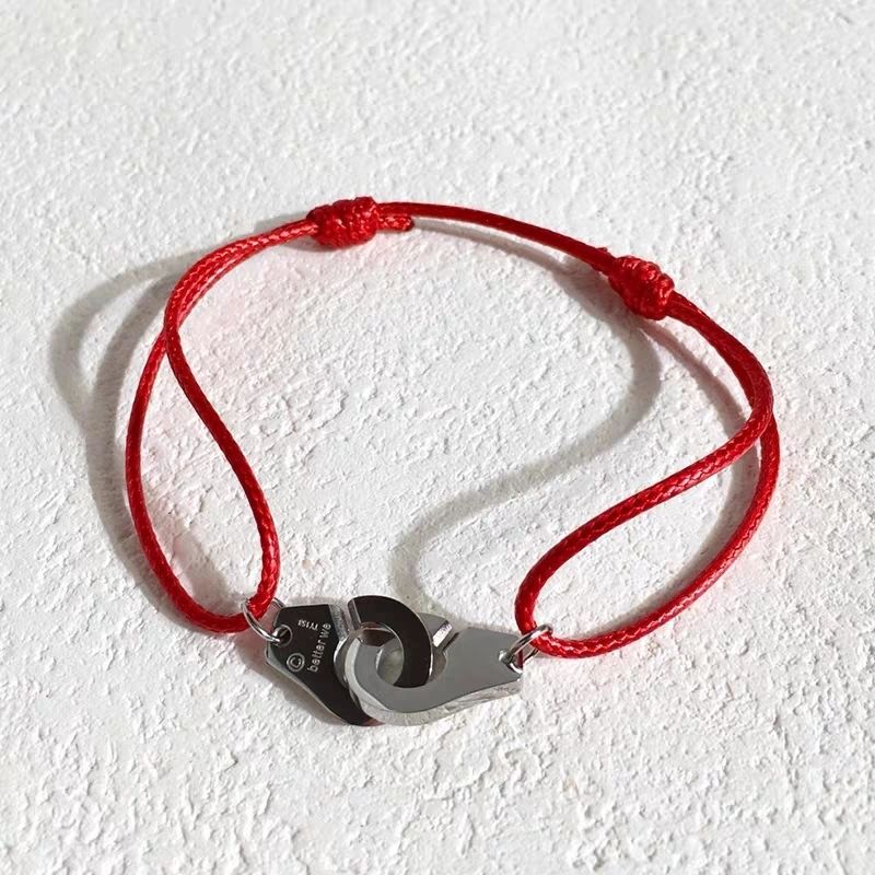 Silver Color Red String Bracelet for the Year of Birth, New Design for Couples, Titanium Steel Lock, Red Braided Bracelet with a Stylish Look Silver Color Red String Bracelet for the Year of Birth, New Design for Couples, Titanium Steel Lock, Red Braided Bracelet with a Stylish Look