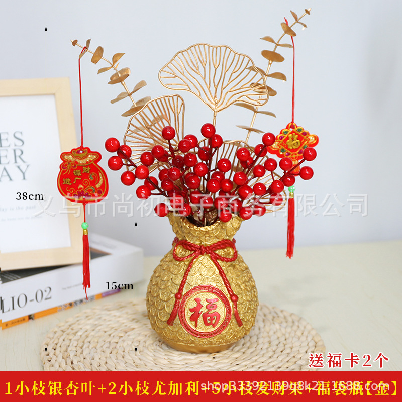 Oro trigo oído flor seca fortuna fruta bolsa de dinero salón decoración ramo apertura inauguración Nuevo Hogar regalo Año Nuevo