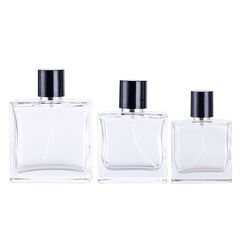 スポット30ml 50ml 100mlスクエアボトル香水スプレーボトル化粧品分注ボトルポータブルガラス空ボトル