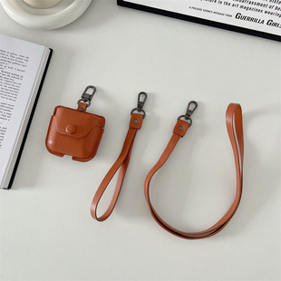 Leather long rope same leather color leather neck rope hand lanyard short rope