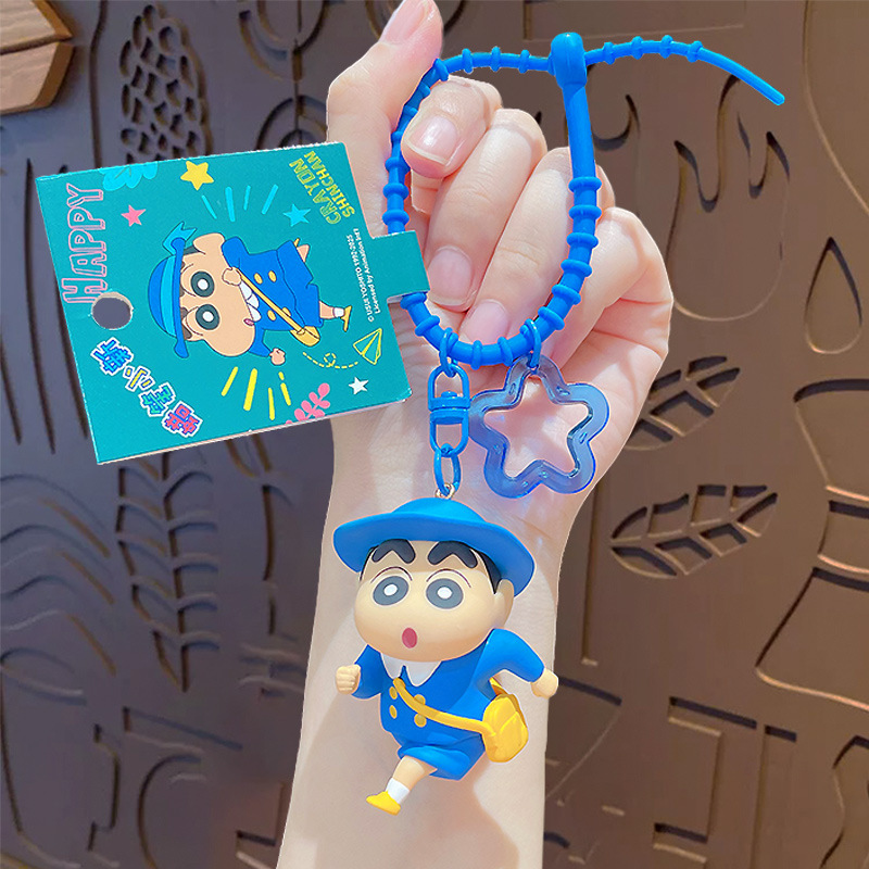 Crayon Shin-chan School Series Keychain-Running Shin-chan