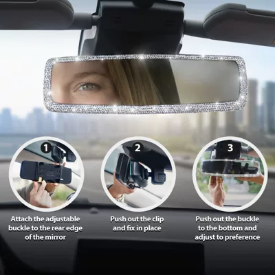 Rearview mirror/rearview mirror – diamond-encrusted rearview mirror cover, car