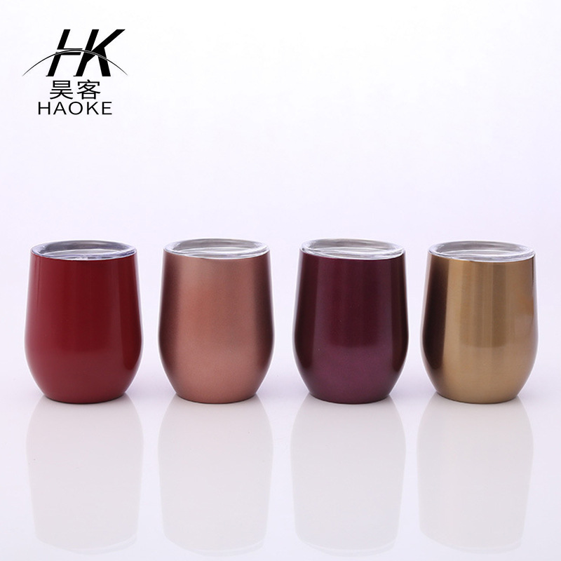 Entrega de una sola pieza 304 taza de cáscara de huevo de acero inoxidable taza de cóctel de acero inoxidable taza de pintura en aerosol taza de regalo al por mayor