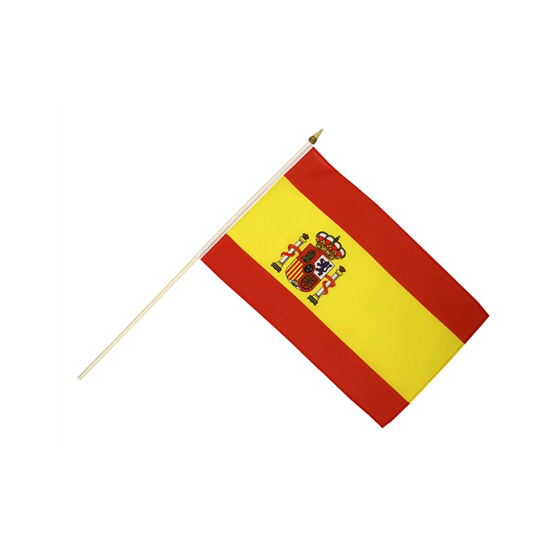 Ventas transfronterizas calientes de Estados Unidos, Canadá, México, suministros de fanáticos de la Copa del Mundo, bufandas de fútbol españolas, props de animación, banderas de mano, capa