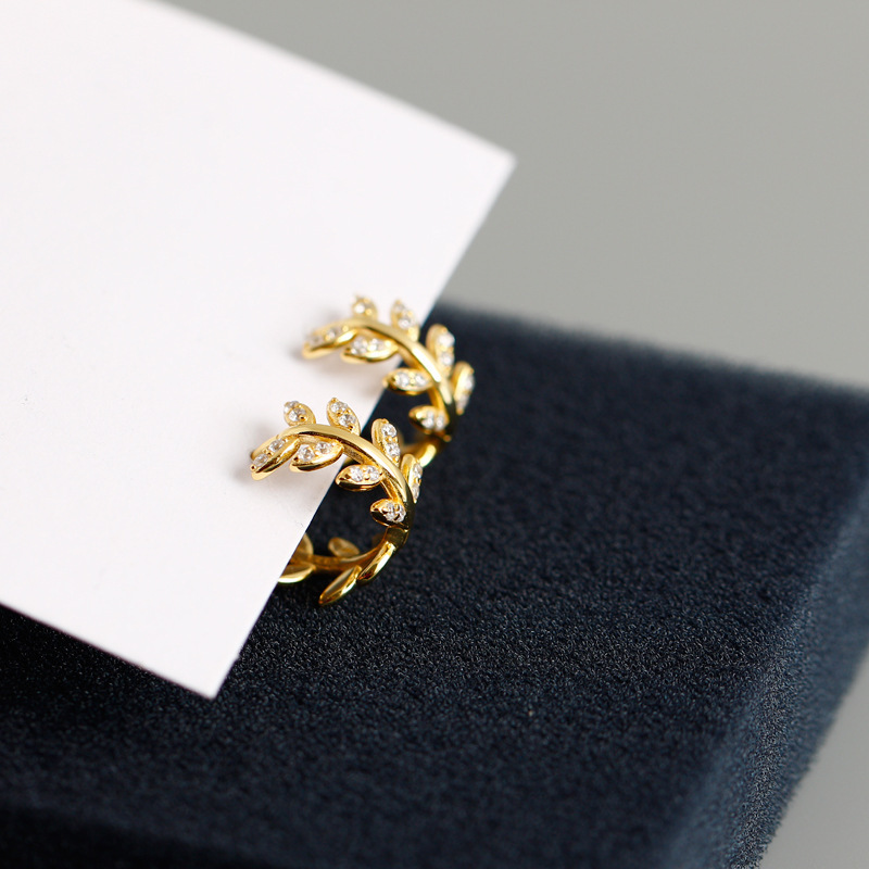 simple wickershaped leaf ear buckle wholesale Nihaojewelrypicture5