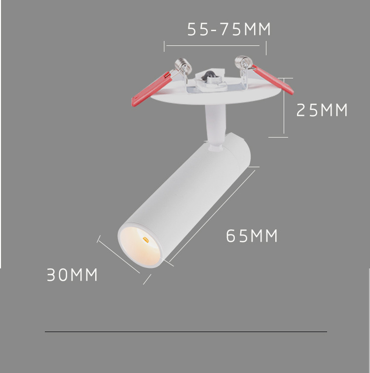 埋め込み型スポットライト開口部 75MM 小型スポットライト 小型角度ビーム 3 度 8 度雰囲気茶室美術館|undefined