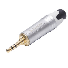 厂家直销 3.5立体直头耳机插头 双声道话筒插头3.5立体声插头镀金