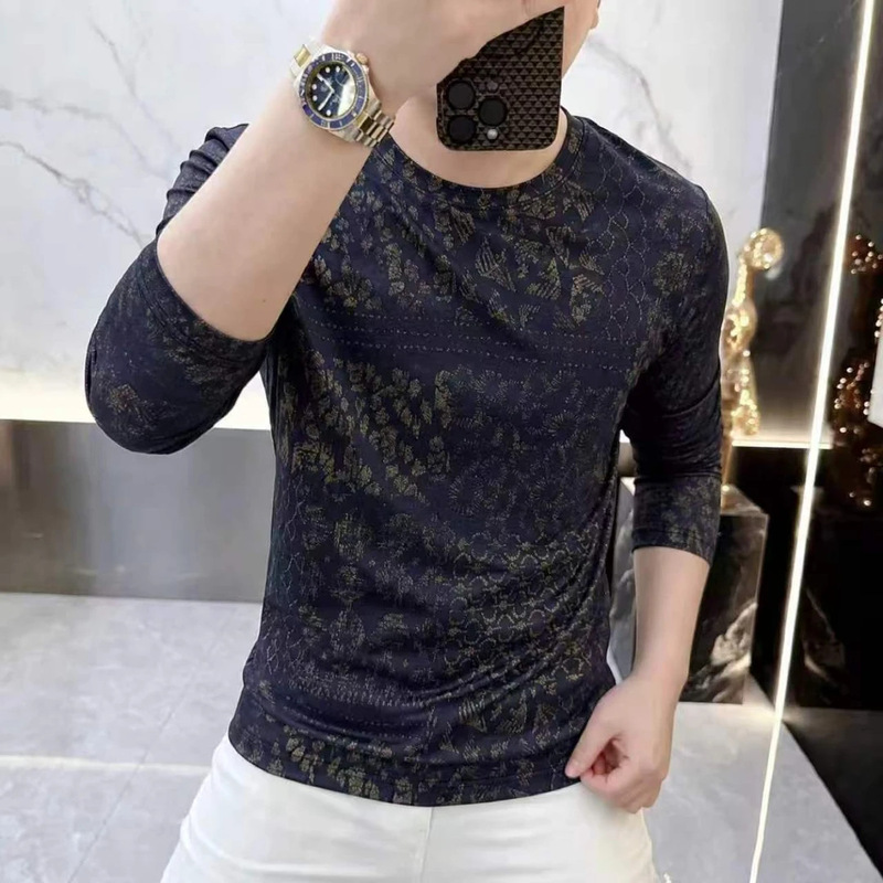 [High-end, luxurious style] Casual designer autumn top, breathable sweatshirt, men's round-neck undershirt, in stock and selling fast